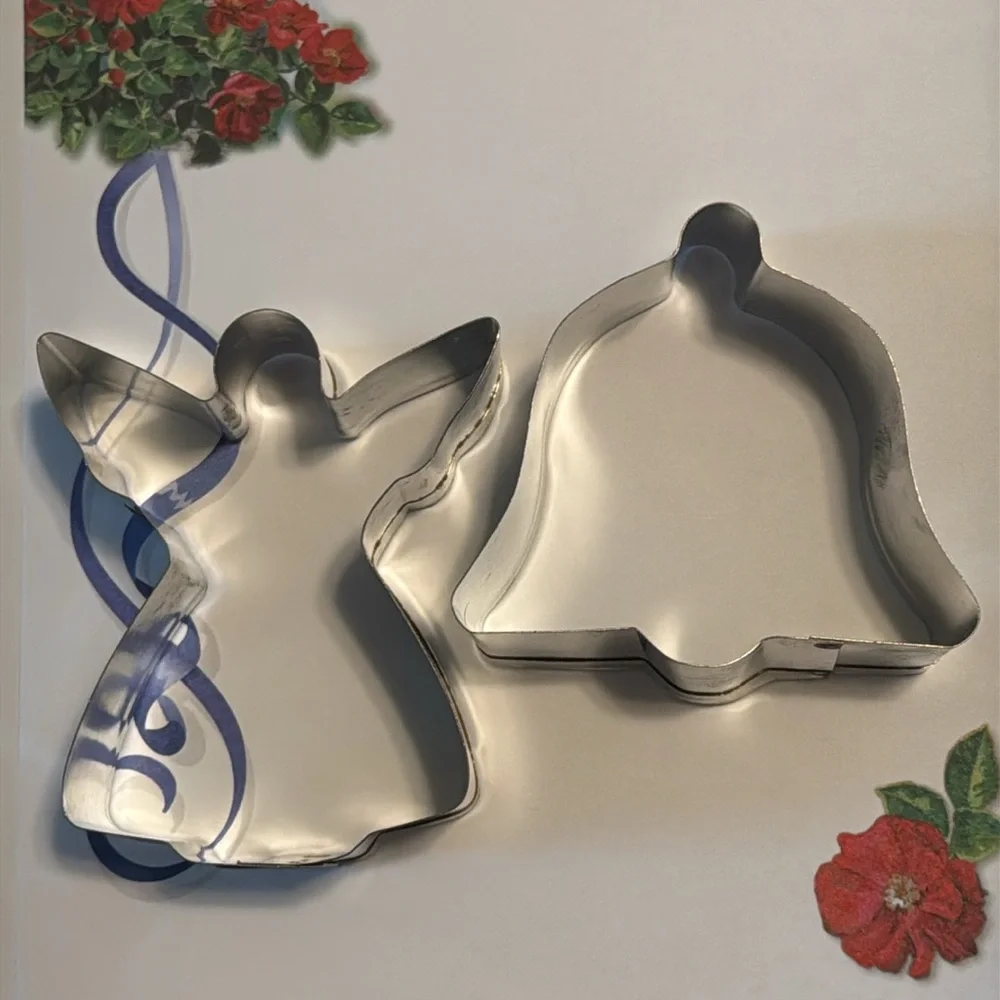 Vintage Angel Bell Cookie Cutters Set of 2